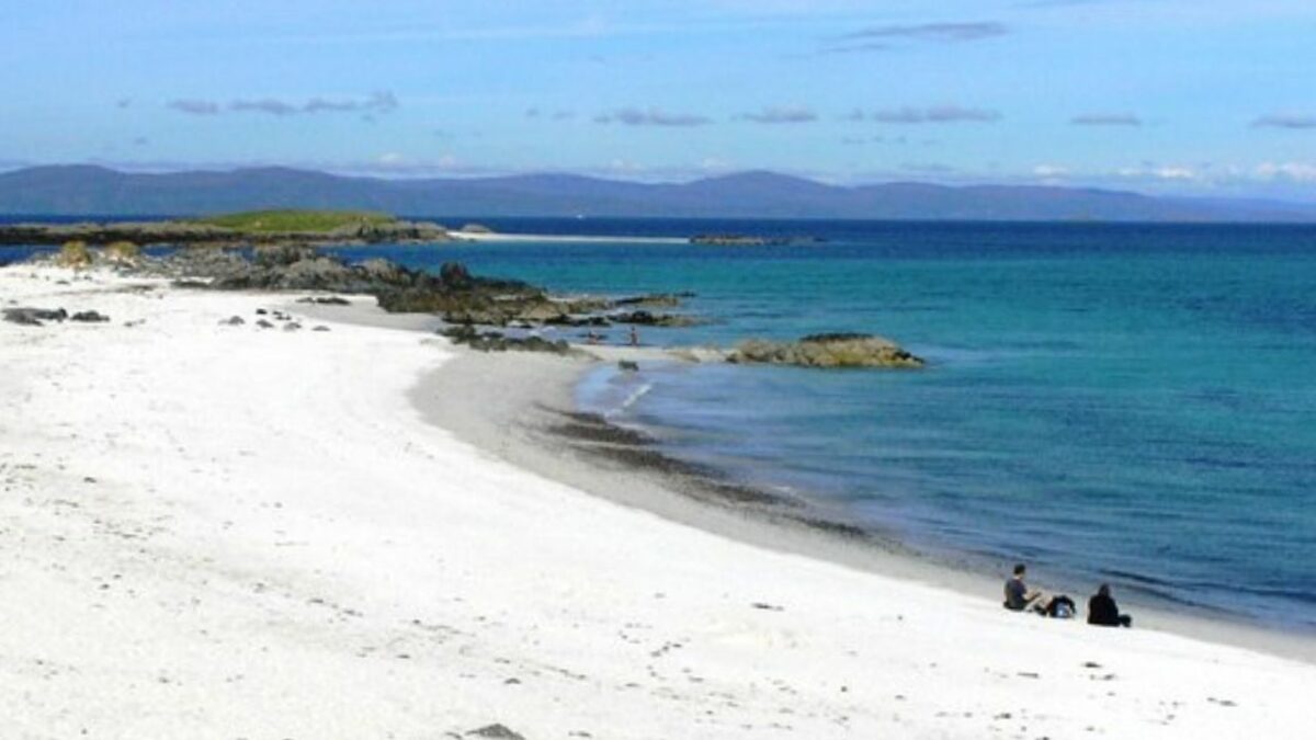 White beach on Iona, Isle of Mull