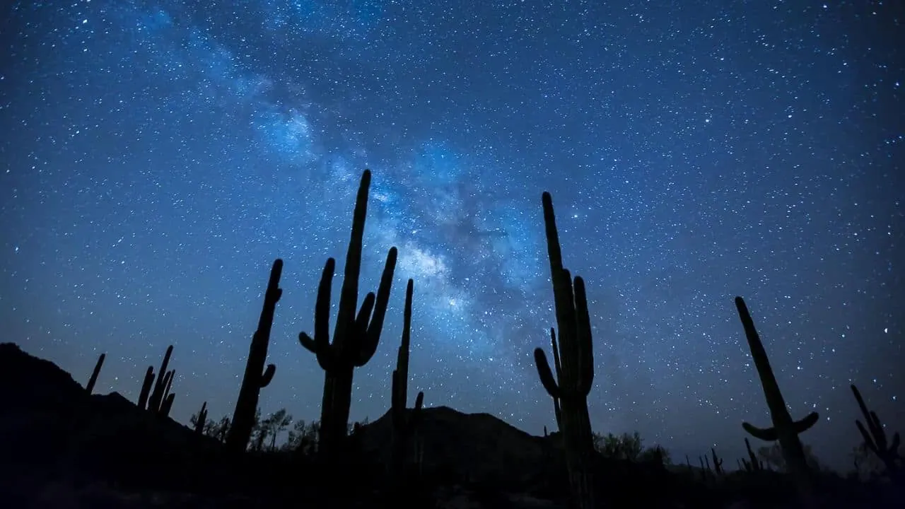 Night sky over the Sonoran Desert National Monument Dispersed Campground