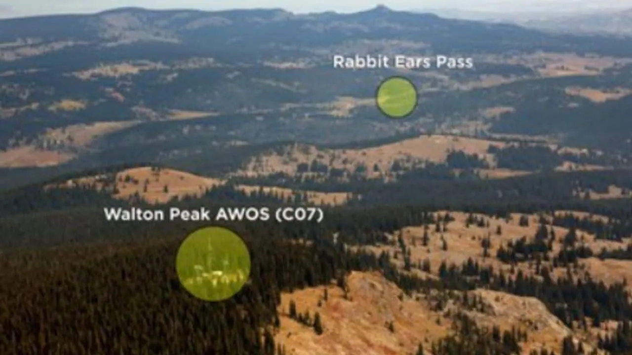 Aerial view of Walton Peak
