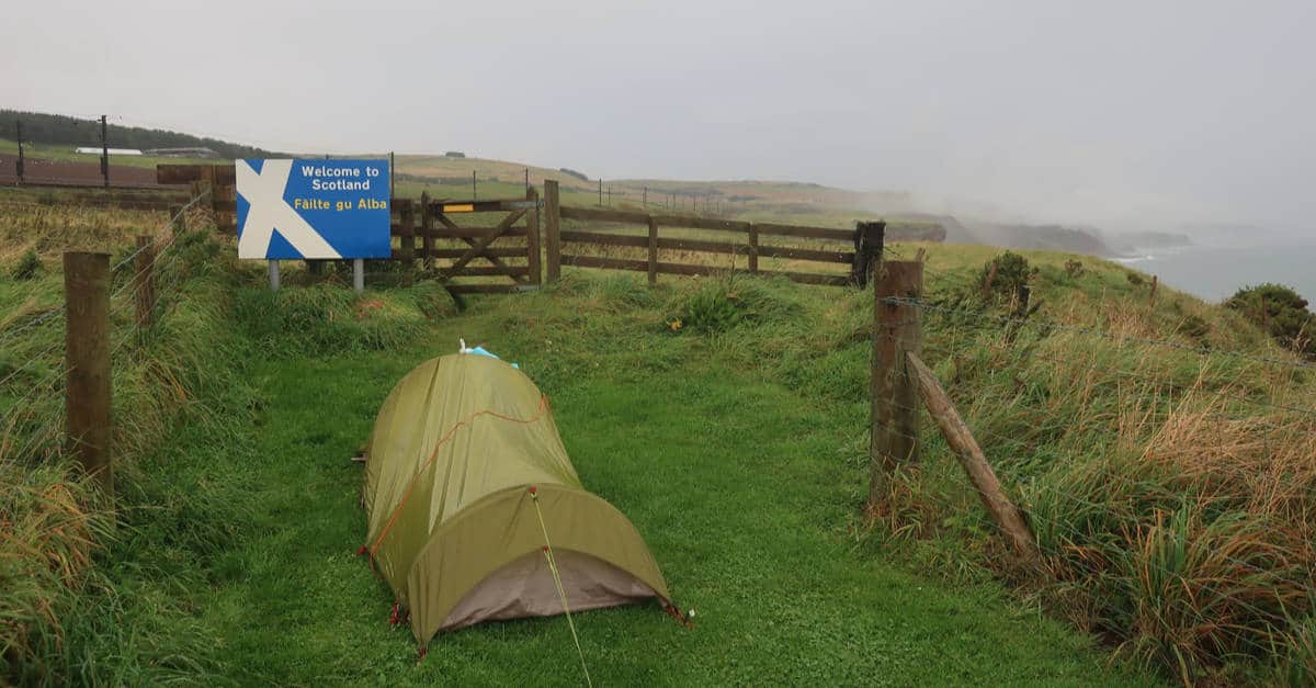 Wild camping in the Scottish borders