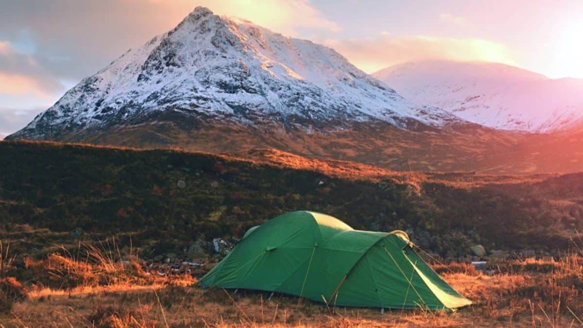 Tent in the Scottish Highlands