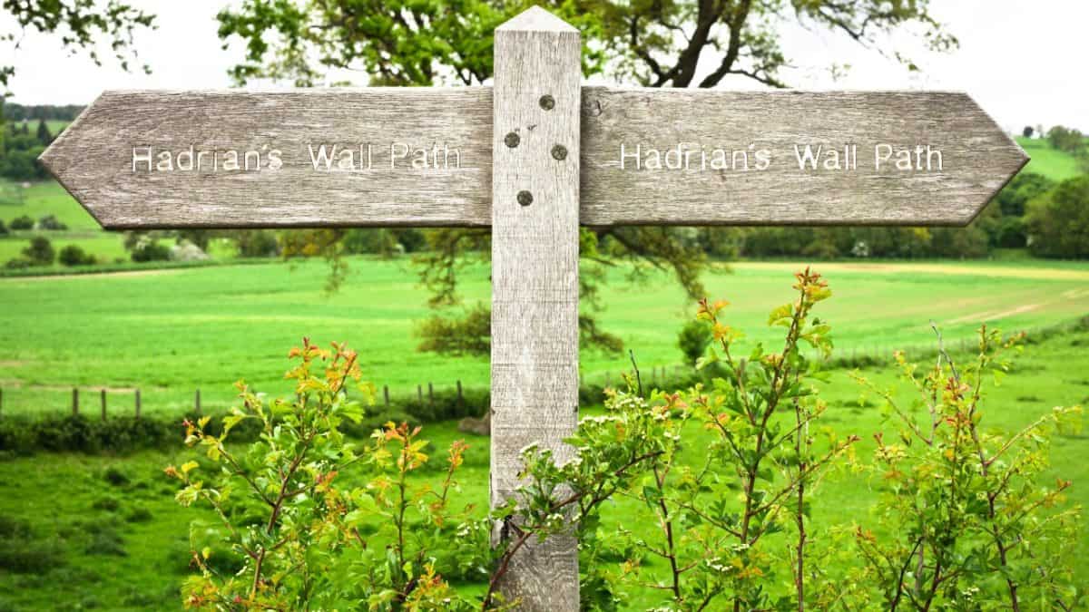 Signpost on the Hadrian's Wall Path