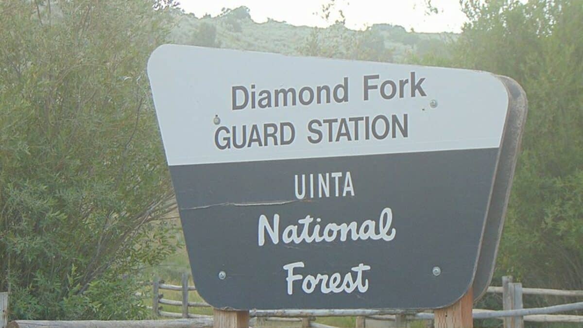 Diamond Fork sign