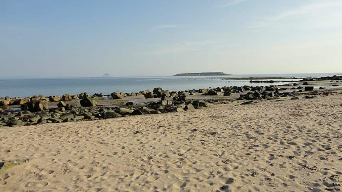 Kildonan Beach aka Silver Sands beach on the Isle of Arran, Scotland